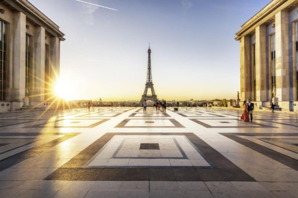 Tour Eiffel Terrasse Vue Seine Apartment ปารีส ภายนอก รูปภาพ